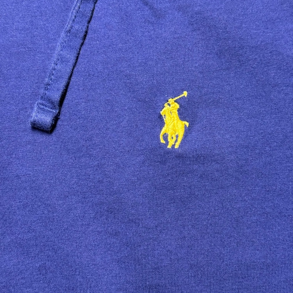 Polo Ralph Lauren Hoodie Men S Dark Blue Pullover Jersey Lightweight TShirt Pony - Picture 3 of 8